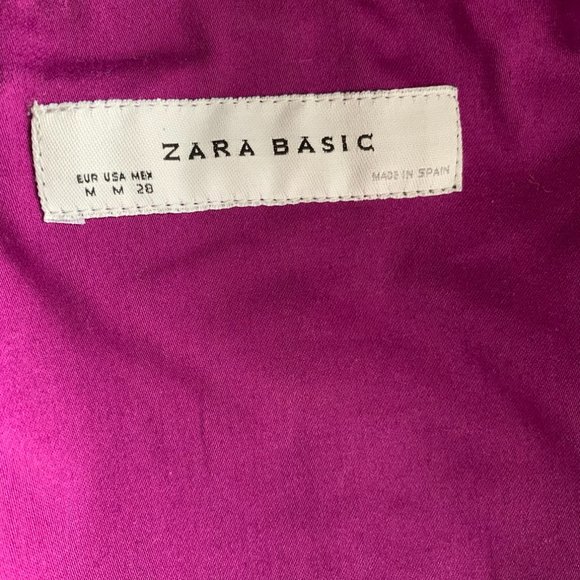 🇪🇸 ZARA magenta cotton blazer size M - Picture 7 of 11
